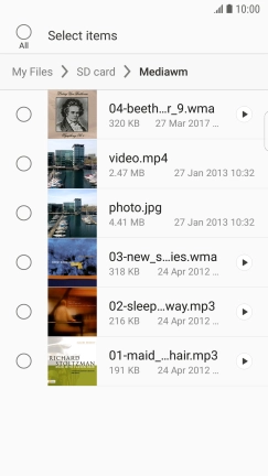 Press the required file.