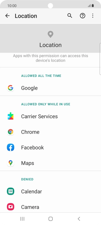 Press the required app.