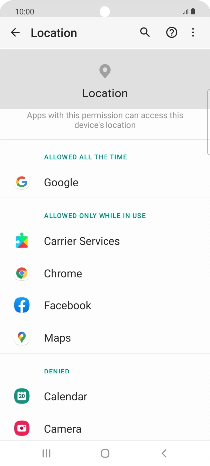 Press the required app.