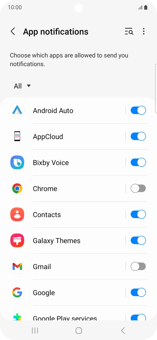 Press the drop down list.