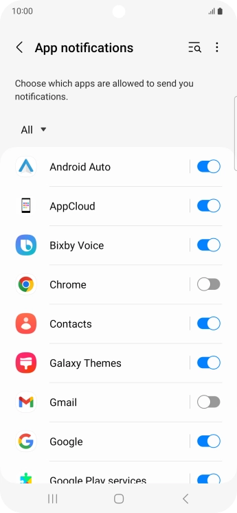 Press the drop down list.