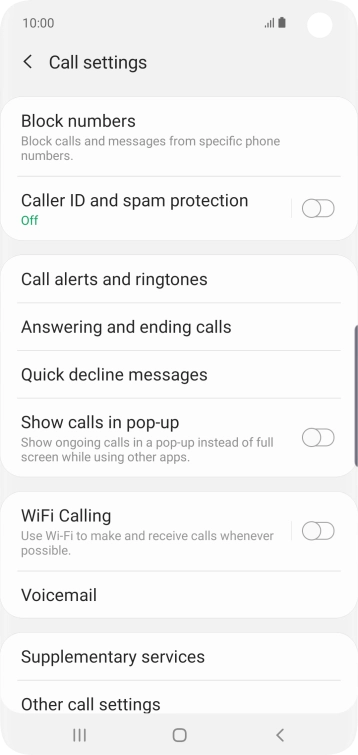 Press the indicator next to 