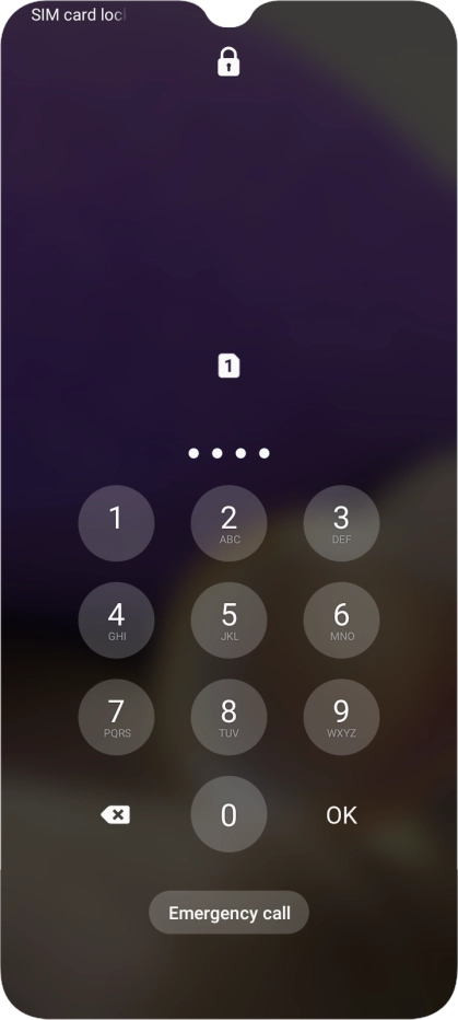 If you're asked to key in your PIN, do so and press OK. The default PIN is 1111.