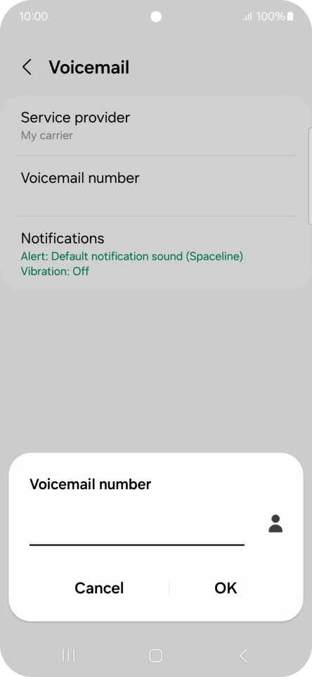 Key in +447953222222 and press OK.