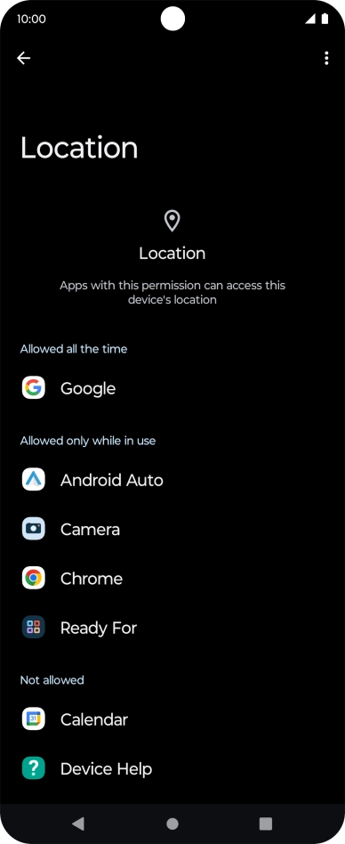Press the required app.
