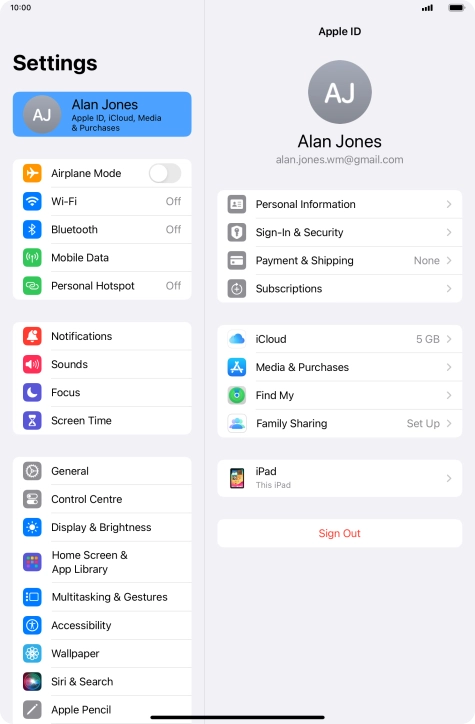 Slide your finger upwards starting from the bottom of the screen to return to the home screen.