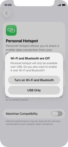 If Wi-Fi is turned off, press Turn on Wi-Fi and Bluetooth.