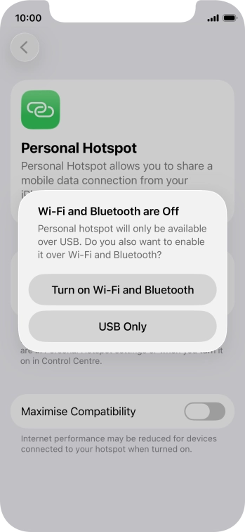 If Wi-Fi is turned off, press Turn on Wi-Fi and Bluetooth.
