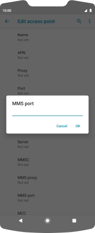 Key in 8080 and press OK.