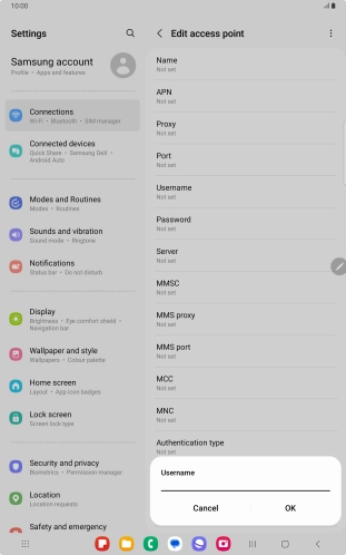 Key in eesecure and press OK.