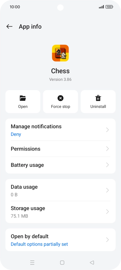 Press Storage usage.