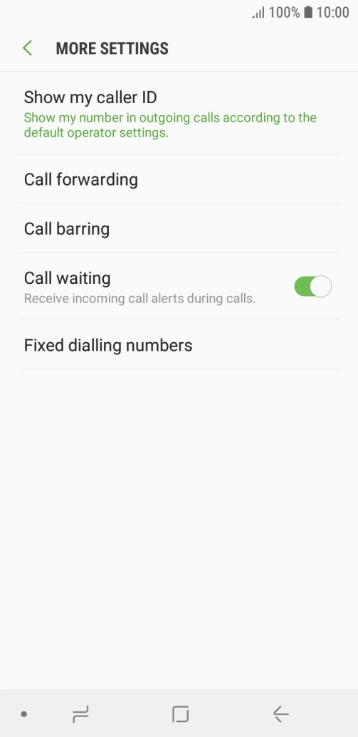 Press the indicator next to 