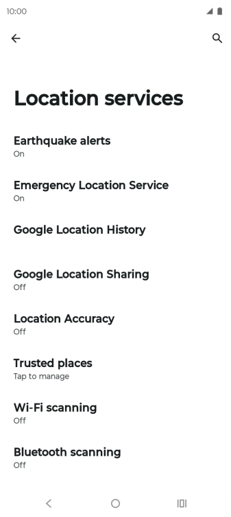 Press Location Accuracy.