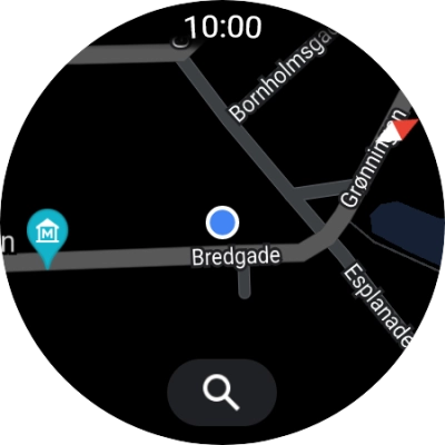 Press the search icon.
