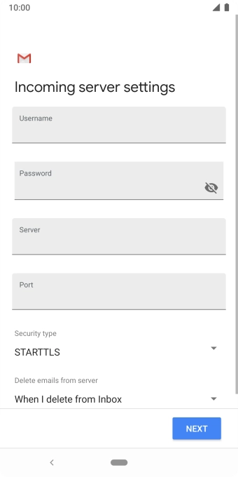 Press the field below 