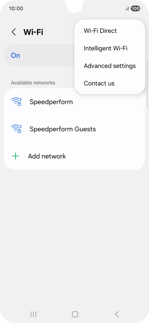 Press Intelligent Wi-Fi.