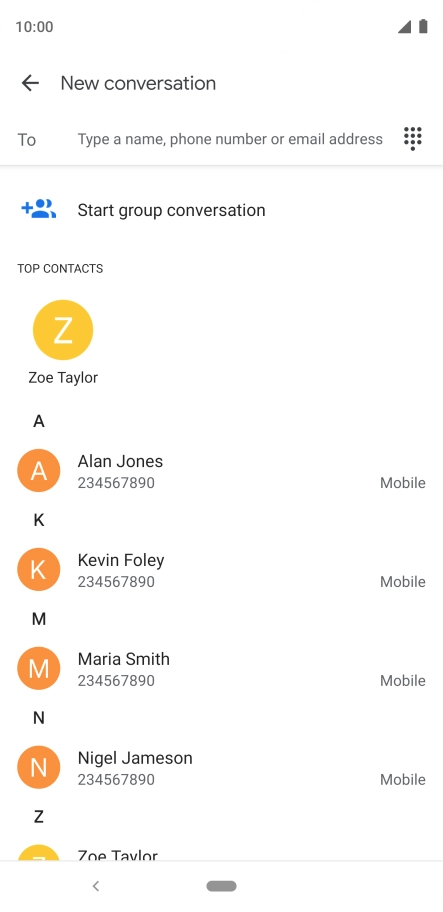 Press the field next to 