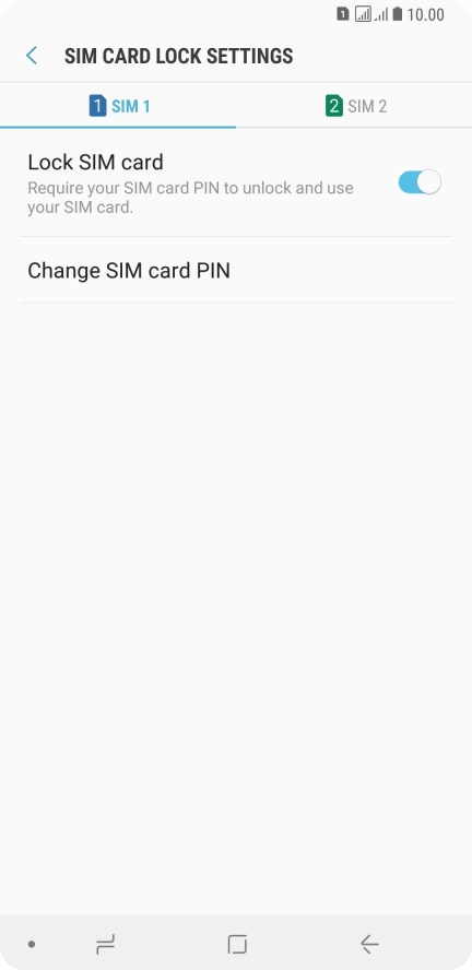 Press the required SIM.