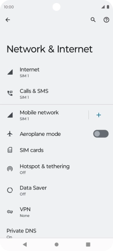 Press Mobile network.