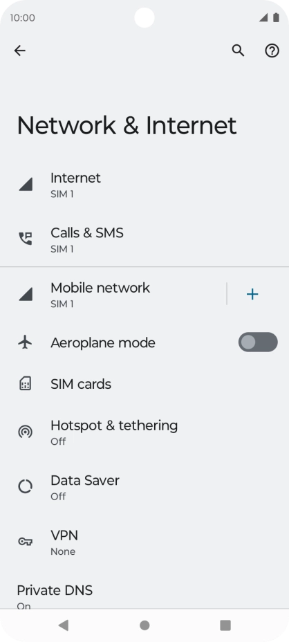 Press Mobile network.