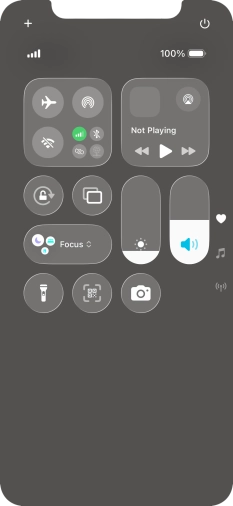 Press the flight mode icon to turn the function on or off.