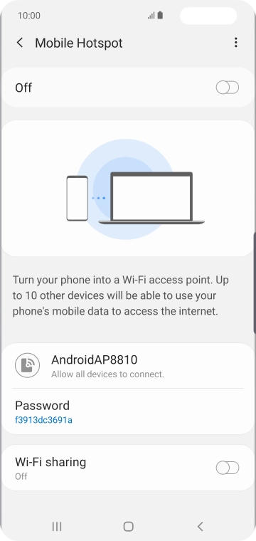 Press the menu icon.