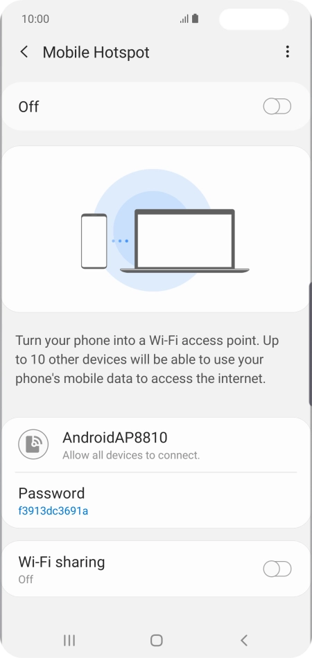 Press the menu icon.
