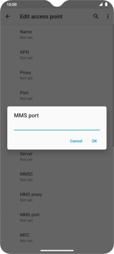 Key in 8080 and press OK.