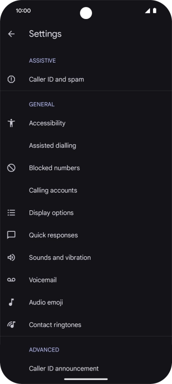 Press Calling accounts.