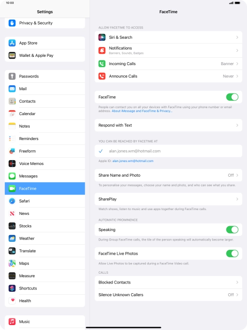 Press the indicator next to 