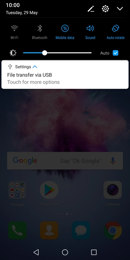 Press Touch for more options.