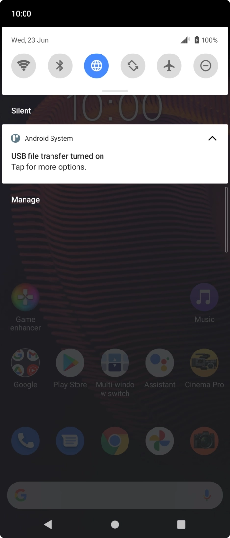 Press Tap for more options..