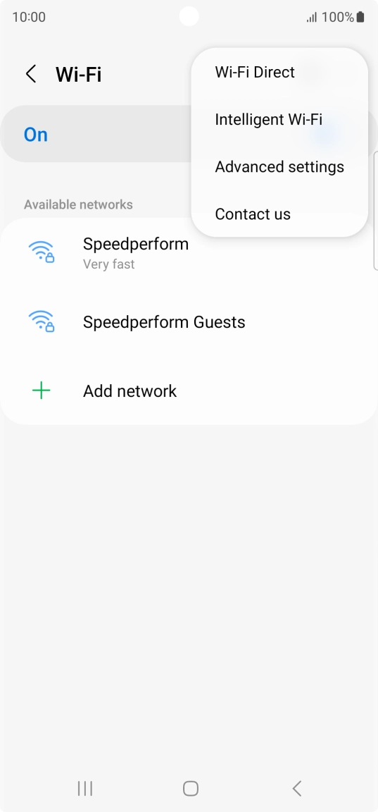 Press Intelligent Wi-Fi.
