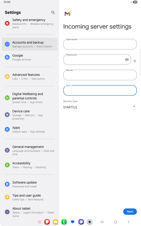 Press the drop down list below 