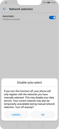 Press OK and your phone will search for networks.