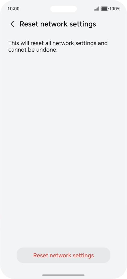 Press Reset network settings.