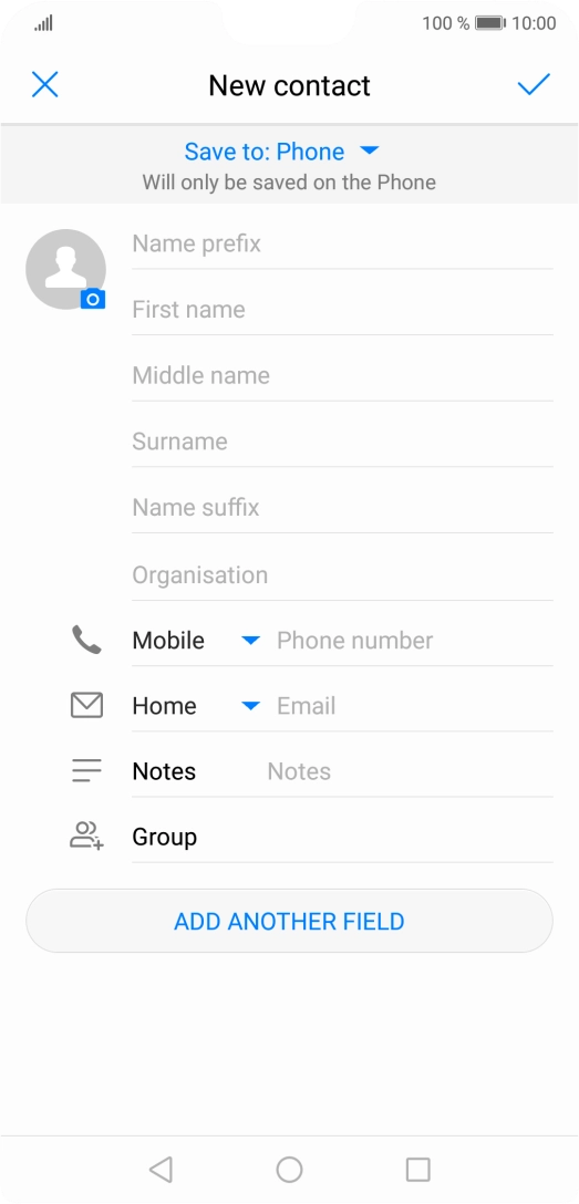 Press First name and key in the required first name.