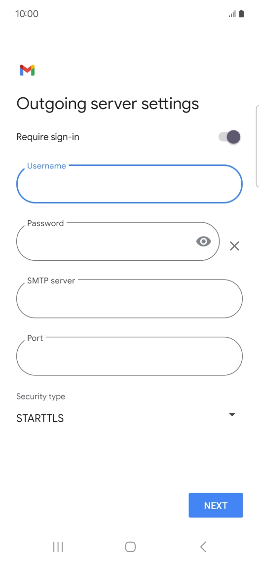 Press the field below 