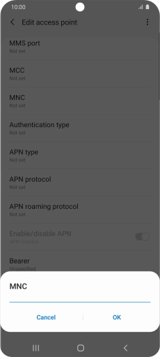 Key in 33 and press OK.
