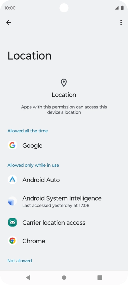 Press the required app.