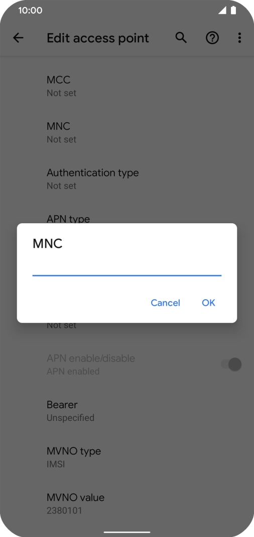Key in 33 and press OK.
