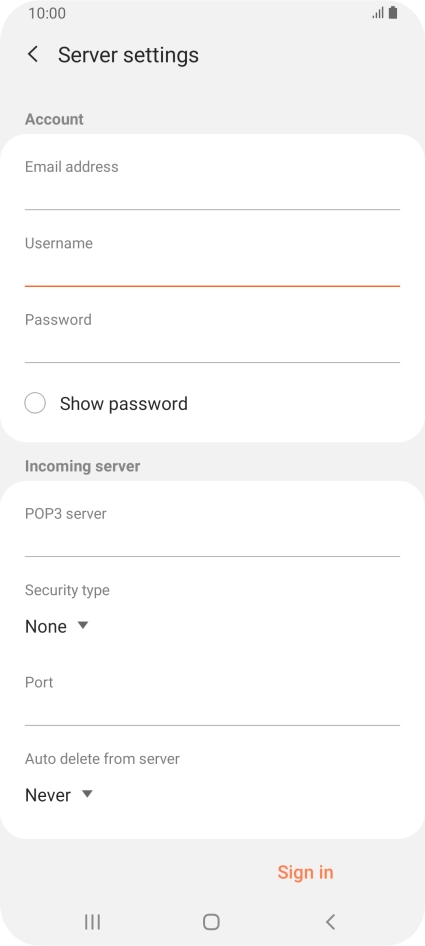 Press the field below 