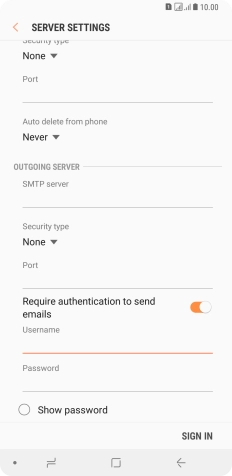 Press the field below 