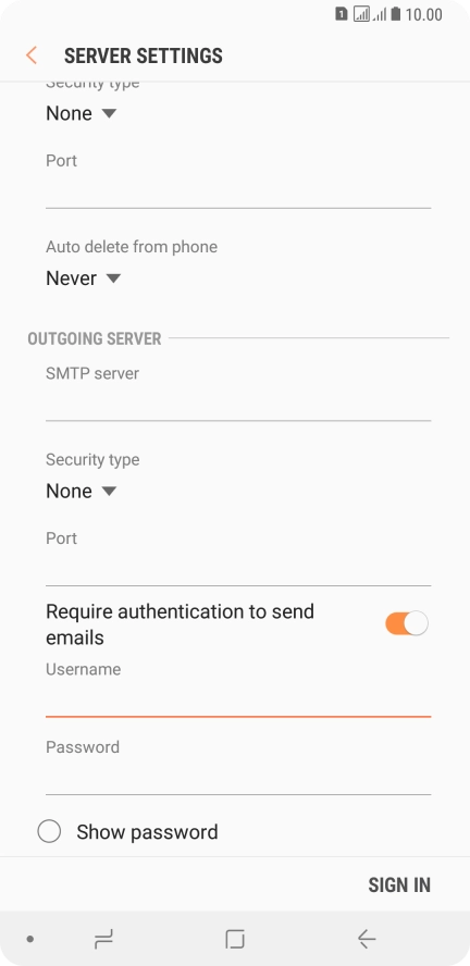 Press the field below 