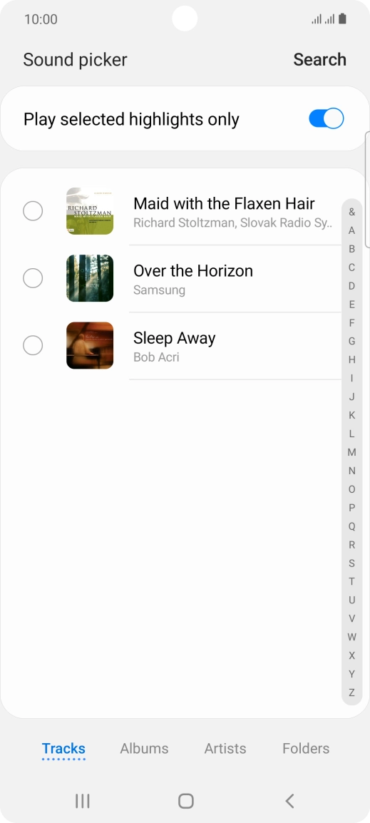 Press the required ring tones to hear them.