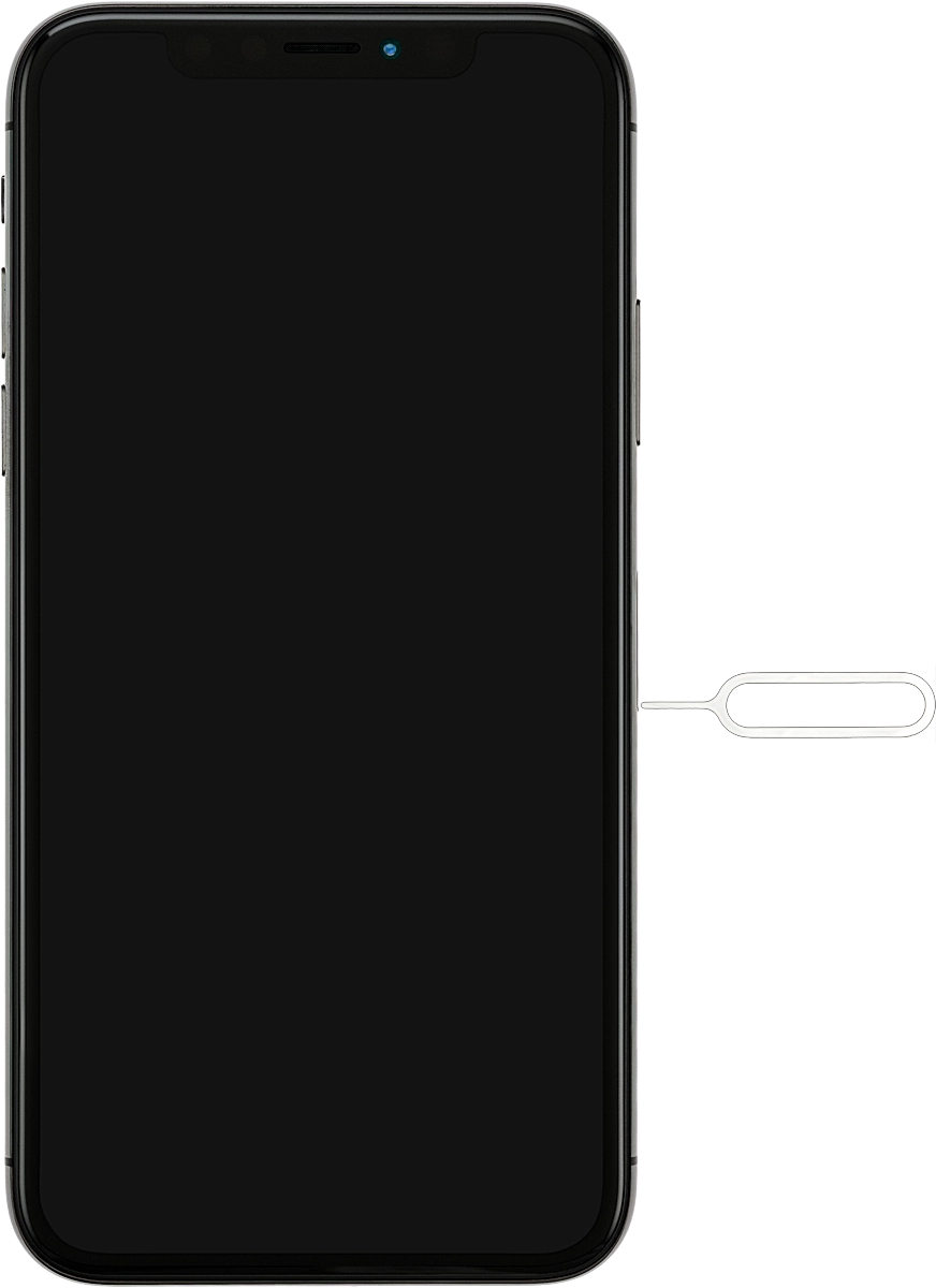 Find the opener for the SIM holder.