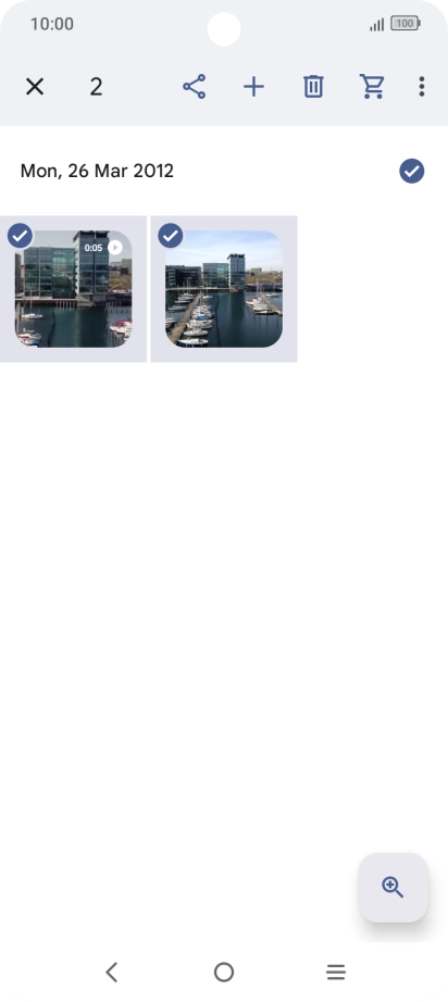 Press the share icon.