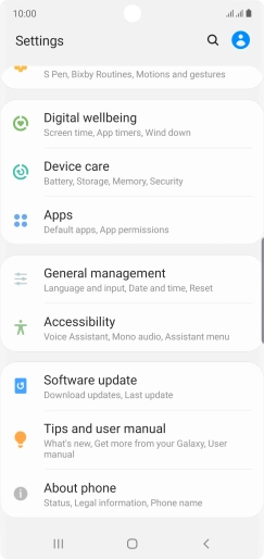 Press Software update.