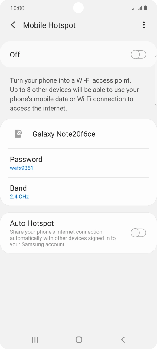 Press the menu icon.