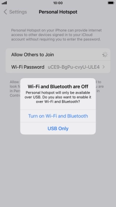 If Wi-Fi is turned off, press Turn on Wi-Fi and Bluetooth.
